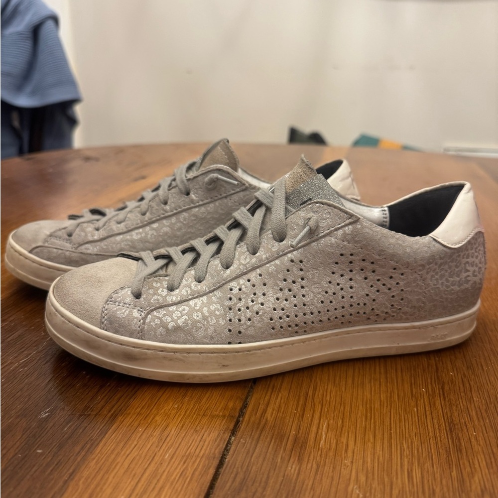 P448 Metallic Gray Sneakers